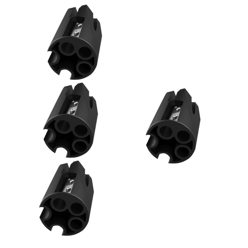 DEARMAMY 4pcs Brow Pencil Sharpener Tool for Eyebrow Makeup Pom Material Essential Cosmetic Accessory for Salon and Personal Use Prevents Pencil Breakage