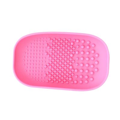 Ipetboom Silicone Makeup Brush Scrubber Cleaning Pad for Makeup Brushes Easy to Use Store Clean Random Color