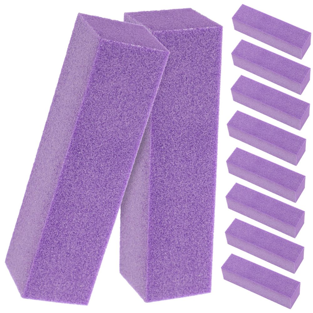 WOONEKY 4-Sided Nail Buffer Block Set 10pcs Nail Files for Professional Manicure and Pedicure for Gel Polish for Home Use