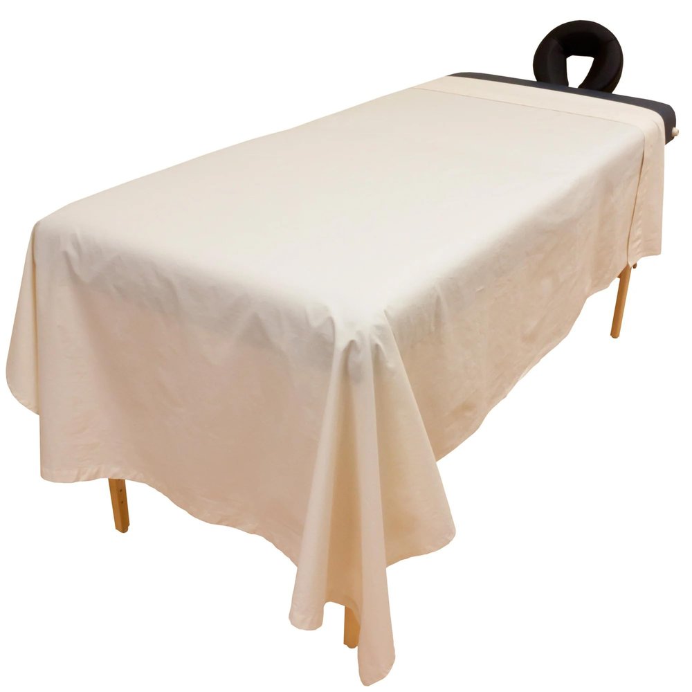 10 Pack - Arcadia Organic Percale Massage Table Sheet Set - 3-Piece Set with Flat Sheet, Fitted Sheet and Face Cradle Cover. 100% Organic Cotton Gentle, Chemical-Free and Eco-Friendly Organic Cotton