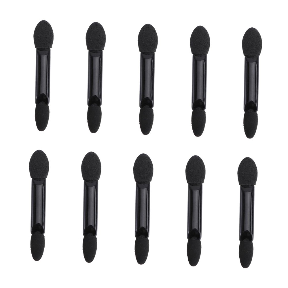 ADOCARN Oval Shape Makeup Applicator 10pcs Disposable Eyeshadow Brush Sponge Tips for Travel Daily Use
