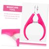 PACKOVE Stainless Steel Cuticle Nipper 2pcs Professional Cuticle Trimmer for Manicure and Pedicure Ergonomic Plastic Handle for Comfortable to Hold Dead Skin Remover Tool view 4