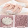 RJDOUJIN Sunflower Bath Ball,2-in-1 Ultra Soft Bath Sponge Cleaning Brush, Suction Cup Bath Ball with Finger Rings,Exfoliating Shower Loofah Sponges(4pcs) view 4