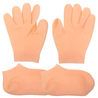 GALPADA 1set Moisturizing Gloves and Socks for Dry Hands Overnight Hydrating Hand and Foot Care Soft Breathable Reusable Skin-Friendly Design for Daily Use and Travel