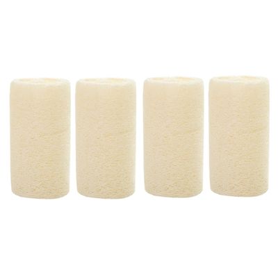 4 Pack Loofah Sponge Exfoliator Pads for Gentle Skin Scrubbing