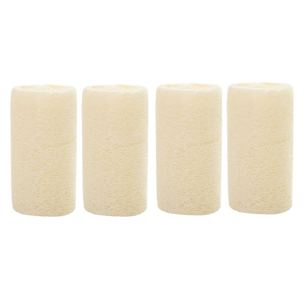 4 Pack Loofah Sponge Exfoliator Pads for Gentle Skin Scrubbing