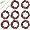 1 Pack Brown Pearl Hair Clips & Clips Set - 4 Scrunchies and 8 Imitation Pearl Hair Ties Elastic for Women, Thick Hair Ponytail Accessories view 1