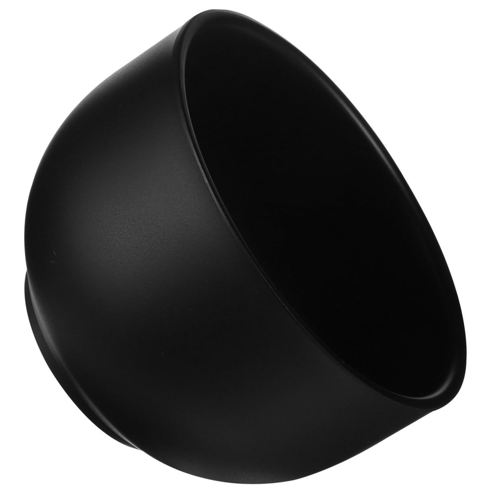 ERINGOGO Stainless Steel Shaving Bowl Double-layer Design for Comfortable Grip Non-slip Outer Layer for Men's Shaving Accessories and Easy to Clean Black