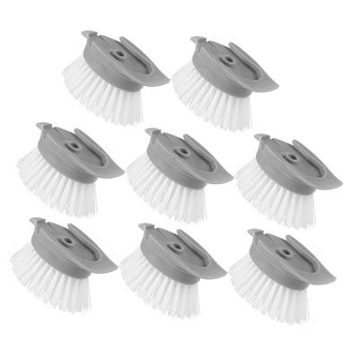 PACKOVE 8pcs Dish Washing Brush Heads Set Shower Scrubber for Brush Head Powerful Cleaning Power Easy Detachable Assembly