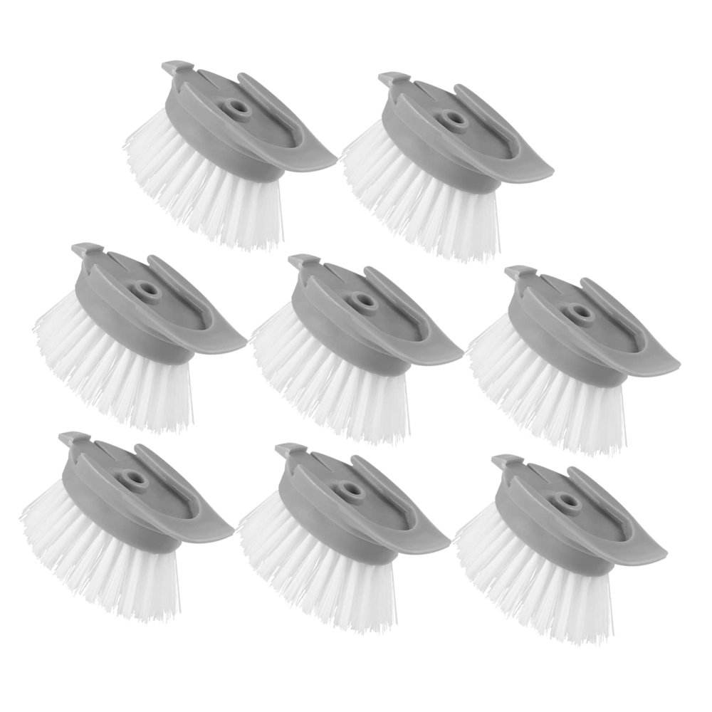 PACKOVE 8pcs Dish Washing Brush Heads Set Shower Scrubber for Brush Head Powerful Cleaning Power Easy Detachable Assembly