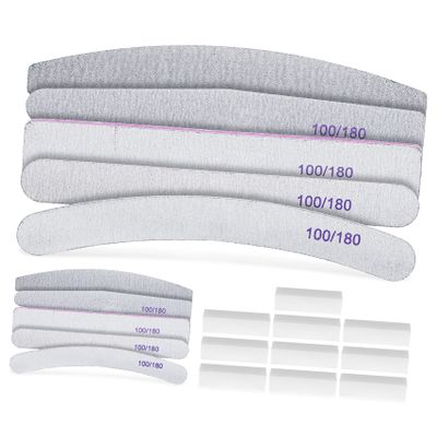CALLARON Manicure Sets 20pcs Nail File Set 5 Shape Boards Sponge Nail Buffer Blocks for