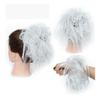 Bun, Short Curly Chignon Hairpieces for Women Elastic Band & Synthetic Scrunchie Included for Women(Light gray) view 1