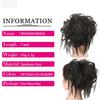 Bun, Short Curly Chignon Hairpieces for Women Elastic Band & Synthetic Scrunchie Included for Women(Light gray) view 2