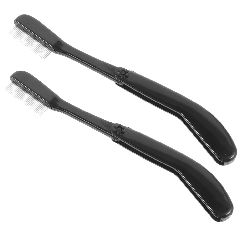 Ipetboom 2pcs Eyelash Comb Separator Portable Eyelash Declumper Eyebrow Shaping Tool