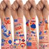100 PCS 4th of July Temporary Tattoos Fourth of July Accessories 4th of July Accessories Party Favors Decorations USA Tattoos Patriotic Stickers 4th of July Outfits for women Fourth of July Deals view 1