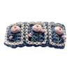 Coolideas Pure handmade knitted embroidered red rose hairclip, hair accessory, creative Chinese-style classical side crocheted yarn hair barrette for girls (pink rose) view 1