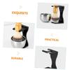 CALLARON Men's Shaving Set Beard Brush Bowl Shaving Tools for Mustache Goatee Whiskers Grooming Kit Stand view 4