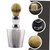 CALLARON Men's Shaving Brush Set Metal Bowl Soft Bristle Beard Brush and Shaving Soap Bowl for Grooming view 3
