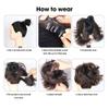 Bun, Messy Bun Hairpiece Comb Clip  Versatile Updo for Women, Short & Straight Hair for Women(Dark black) view 3