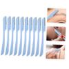 PartyKindom 10pcs Professional Fodable Eyebrow Razor Portable Facial Hair Trimmer for Women Stainless Steel Pain Hair Removal view 2