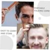 FOMIYES 2pcs Stainless Steel Folding Comb with Bottle Opener Mustache and Beard Grooming Tool for Men Compact Pocket Styling Comb for Hair Care and Detangling view 3