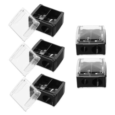 FRCOLOR 5pcs Dual Holes Handheld Pencil Sharpener for Eyebrow and Lip Makeup Portable Design for Easy Carrying Versatile Tool for Precision Sharpening