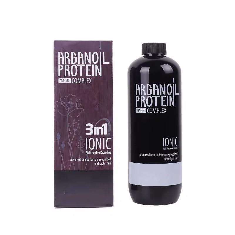 DELOFIL Professional Protein Hair Treatment 3 in 1 Straightens, Frizzy, Curly Hair, Long Lasting, Natural Ingredients Argan Oil, Ionic Rebonding Formula, Deep Nourishing Salon Quality Care 800ml