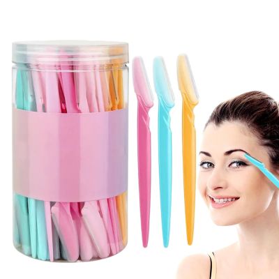 Eyebrow Trimmer Set - Face Precision Eyebrows Shaper, Portable Manual Shaving Tool | Multipurpose Trimming and Shaving Grooming, Eyes Brow Shavers with Protective Cover for Men and Women, Mixed Colors