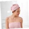 Beaupretty 1pc Pure Bath Towel Hair Drying Cap Fast Drying Microfiber Hair Towel Wrap for Home Hotel view 2