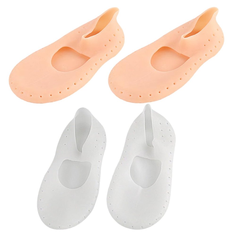 BESPORTBLE 2pair Silicone Gel Moisturizing Socks Breathable and Comfortable Women's Socks Full Gel Foot Care
