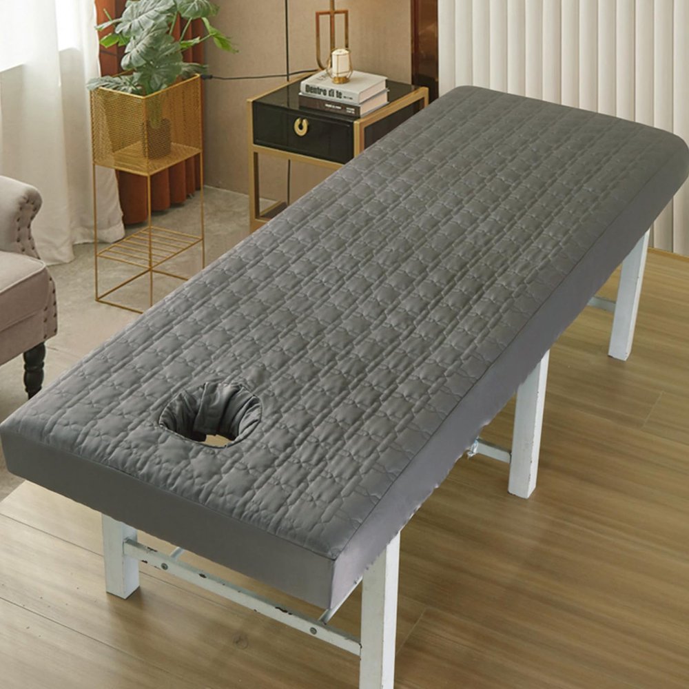Gray,70x190cm/2.2x6.2ft,Massage Bed Sheets with Face Hole Lash Bed Cover,Elastic Massage Bed Cover Beauty Salons SPA Massage Table Sheets Breathable Massage Fitted Sheet