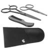 Beaupretty 2sets Stainless Steel Beard Grooming Scissors with Comb and Storage Bag for Home and Barbershop Use Trimming Shears for Precision Beard Care view 3
