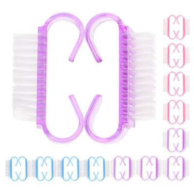 PartyKindom 21pcs Nail Art Cleaning Brush Manicure Dust Removal Tool Nail Cleaner Kit for Dust Cuticle for Women