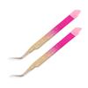 DEARMAMY 2pcs Dual Head Silicone Nail Art Tweezers Pressing Rod for Easy Application of Nail Stickers and Eyelash Extensions for Home and Salon Use view 1