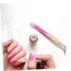 DEARMAMY 2pcs Dual Head Silicone Nail Art Tweezers Pressing Rod for Easy Application of Nail Stickers and Eyelash Extensions for Home and Salon Use view 4