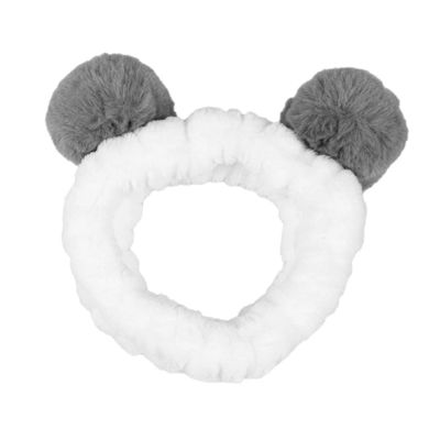 Vaguelly Women's Panda Ear Headband Elastic Hair Wrap for Makeup Sports