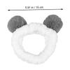 Vaguelly Women's Panda Ear Headband Elastic Hair Wrap for Makeup Sports view 2