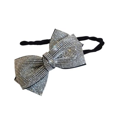 CALLARON Rhinestone Bowknot Bun Maker for Women 1 Piece Adjustable Hair Styling Tool Lightweight Hair Bun Shaper for Easy Updos and Chignons