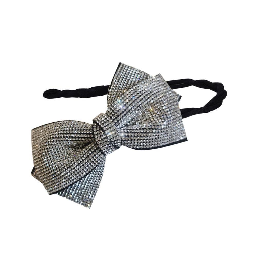 CALLARON Rhinestone Bowknot Bun Maker for Women 1 Piece Adjustable Hair Styling Tool Lightweight Hair Bun Shaper for Easy Updos and Chignons