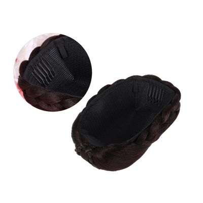 Beaupretty Chignon Wig Braided Bun Hair Bun Accessories for Women Synthetic Hair Extension for Events