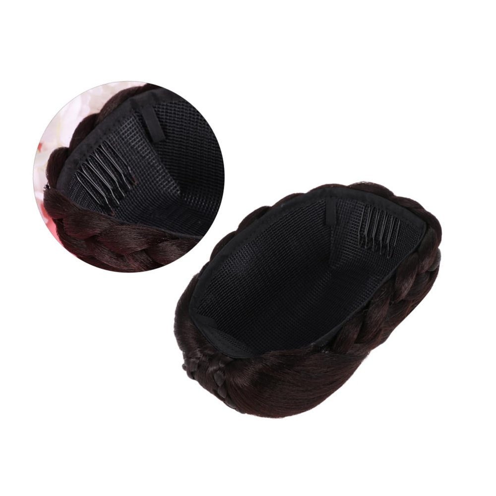 Beaupretty Chignon Wig Braided Bun Hair Bun Accessories for Women Synthetic Hair Extension for Events