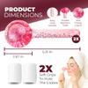 Ice Globes for Face 2Pcs  Freezer Safe Ice Globes for Facials, Skin Tightening & Anti-Aging  Reusable Facial Ice Globes for Reduction of Puffiness & Wrinkles of Face, Neck & EyesPink view 2