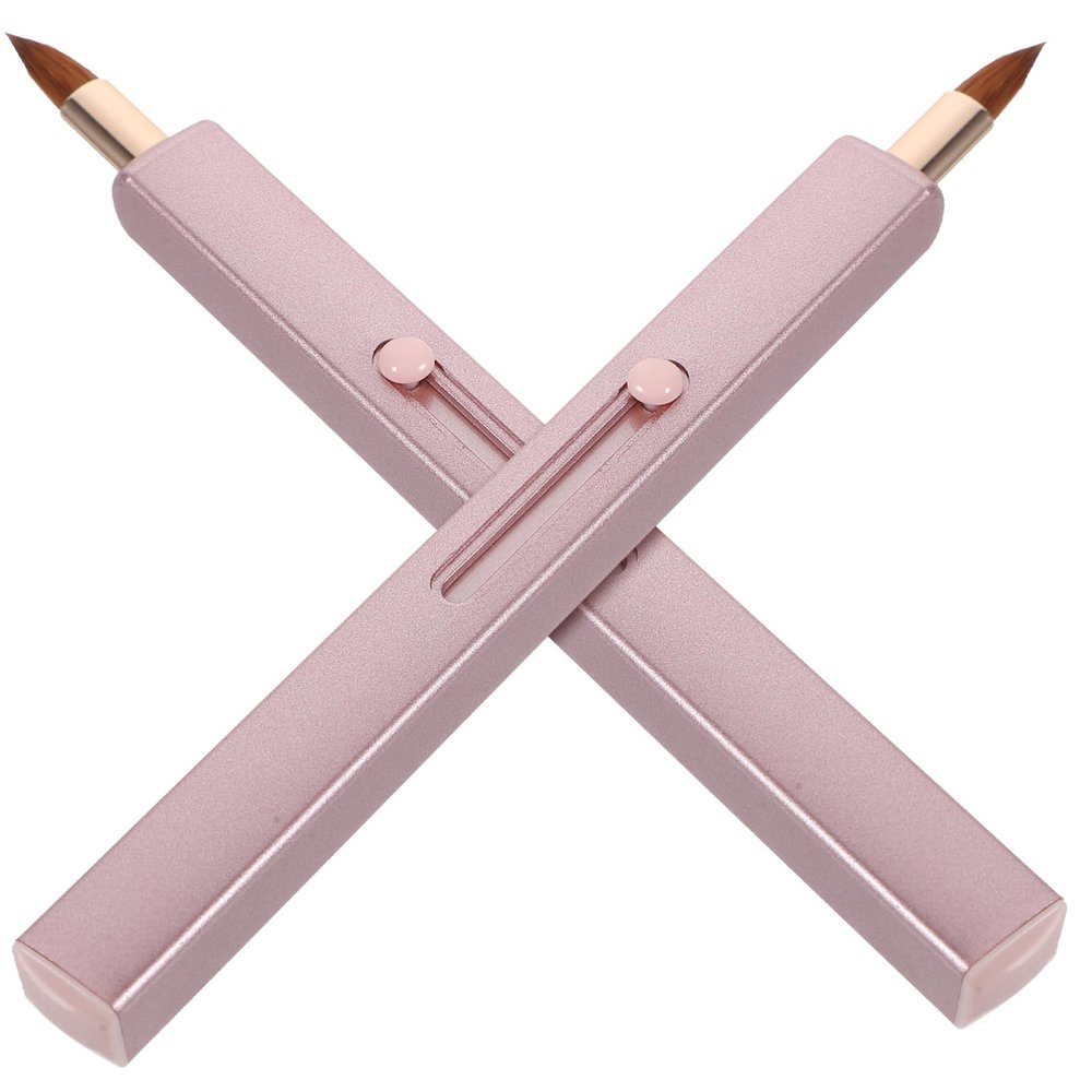 BELLIFFY 2pcs Lip Brush for Precision Lipstick and Gloss Application Portable Makeup Tool Cap for Travel and Everyday Use Compact Design Stylish