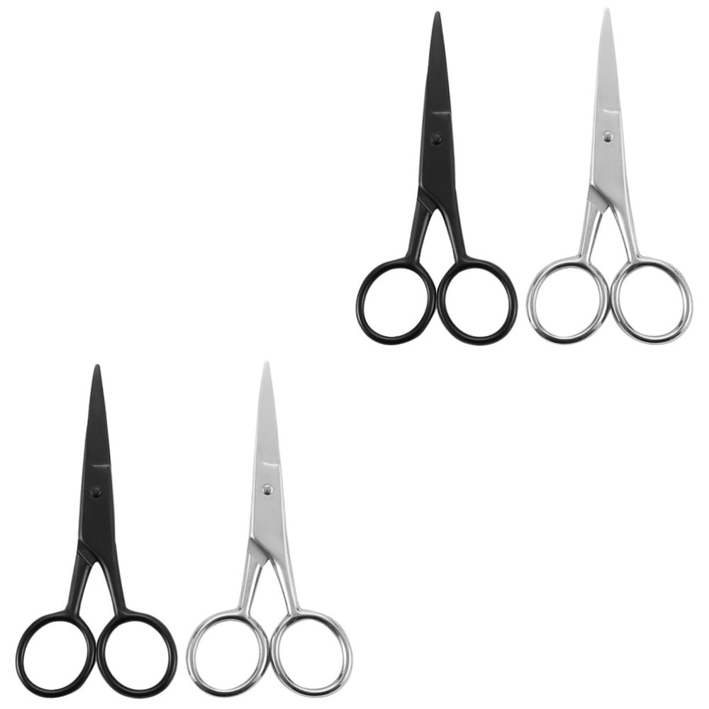Beaupretty 4pcs Beard Care Tool Kit Multifunctional Hair Clipper Scissors Styling Scissors for Men Random Color