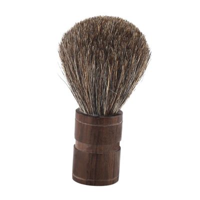 SAFIGLE 1pc Natural Wooden Handle Beard Brush Boar Bristles for Gentle Facial Care and Wet Shaving Grooming Tool for Men Beards and