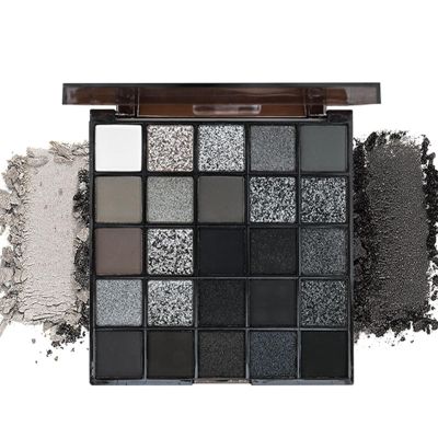 Dark Eyeshadow Palette - 25 Colors Smoky Makeup, Cool Tone Powder Shadows, Gothic Smokey Eye Kit, Professional Eye Pigment for Beginners, Long-lasting Makeup for Women, Girls