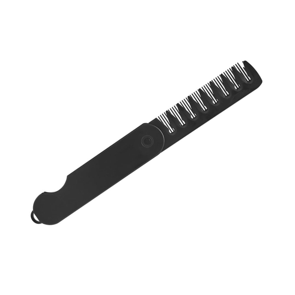SAFIGLE Portable Folding Comb for Men Compact Wide Tooth Grooming Brush for Travel Lightweight Detangling Hair Comb Space-saving Design for Beard and Hair Styling