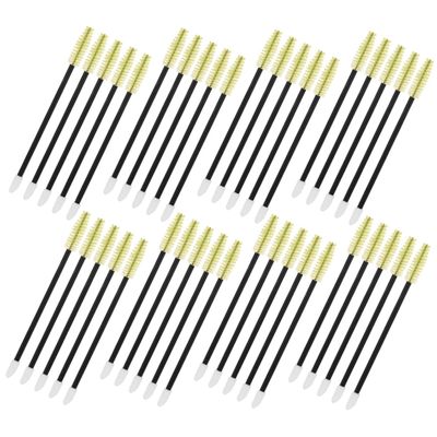 DEARMAMY 50pcs Disposable Mascara Brush Lash Wands Bristle Hair Brush for Eyelash Extensions Eyebrow Spoolie Soft Nylon Bristles Travel Makeup Tool