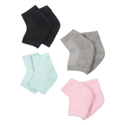 CALLARON Moisturizing Gel Socks for Heels 4 Pairs Prevent Cracks Dry Feet Socks