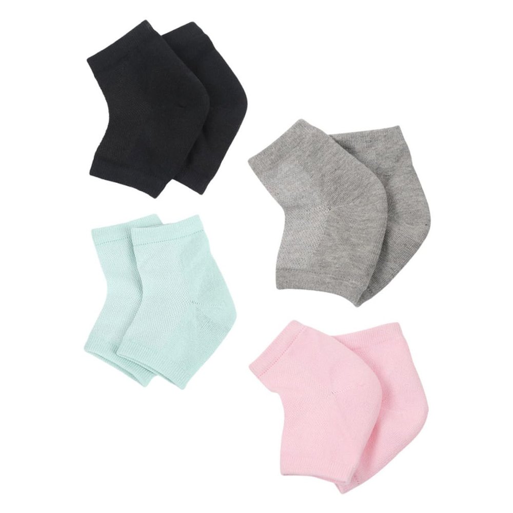 CALLARON Moisturizing Gel Socks for Heels 4 Pairs Prevent Cracks Dry Feet Socks